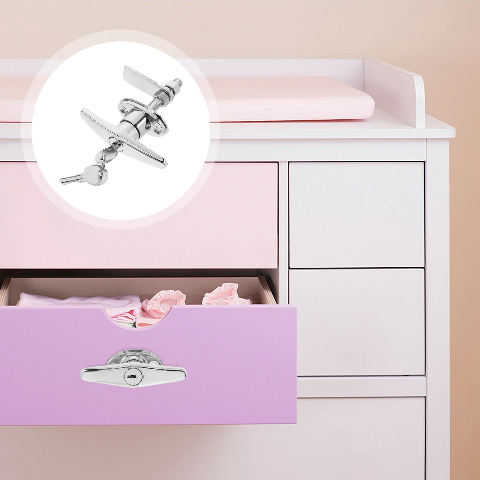 

T Handle Lock Heavy Duty Metal Alloy For Barn Garage Door Drawer Cabinet Sliding Gate Lock Kit Outdoor Indoor Use