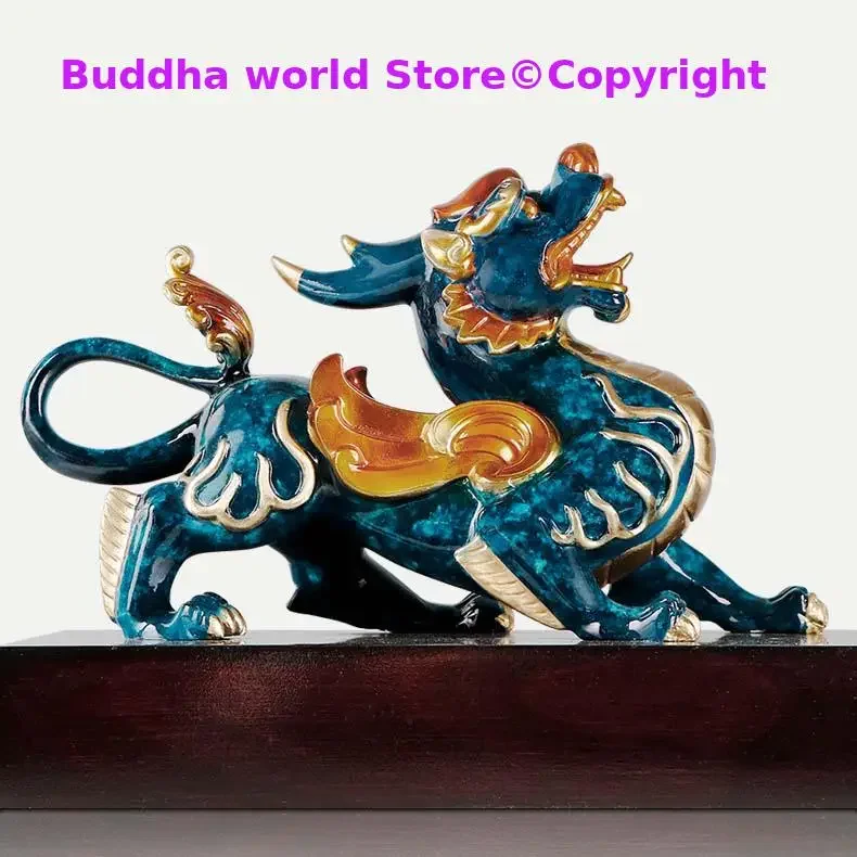

Принесите богатство деньги GOOD LUCK ZHEN ZHAI Dragon PI XIU BRONZE Christmas FENG SHUI Статуя Домашний магазин Талисман компании