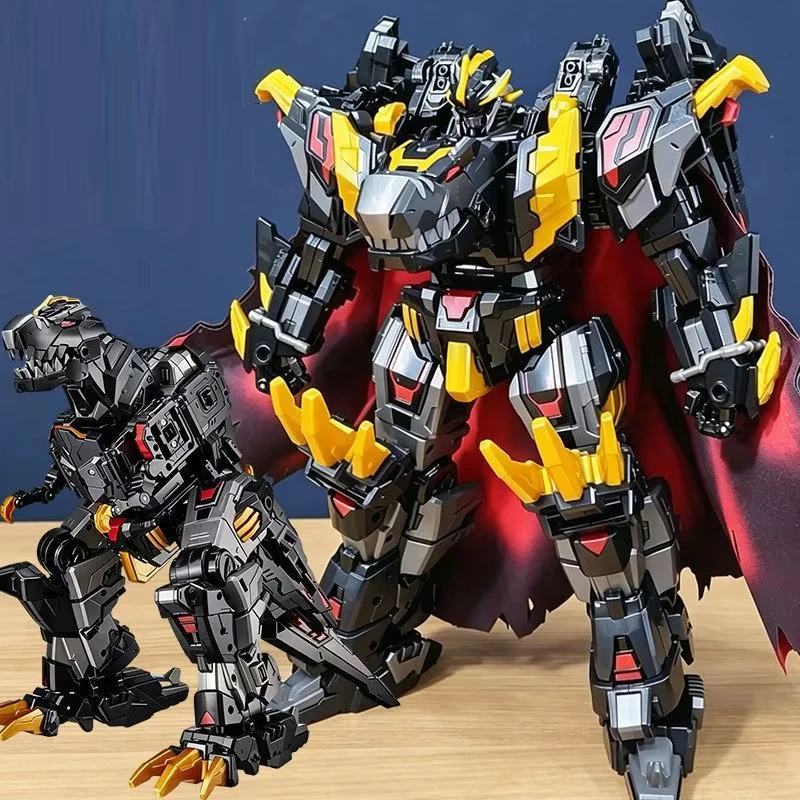 BLACK EDITION Mini Force 8 Dinoid Warrior Transform Combined Mecha Robot Action Figures Toys Miniforce REX KAISER Dinosaur Model