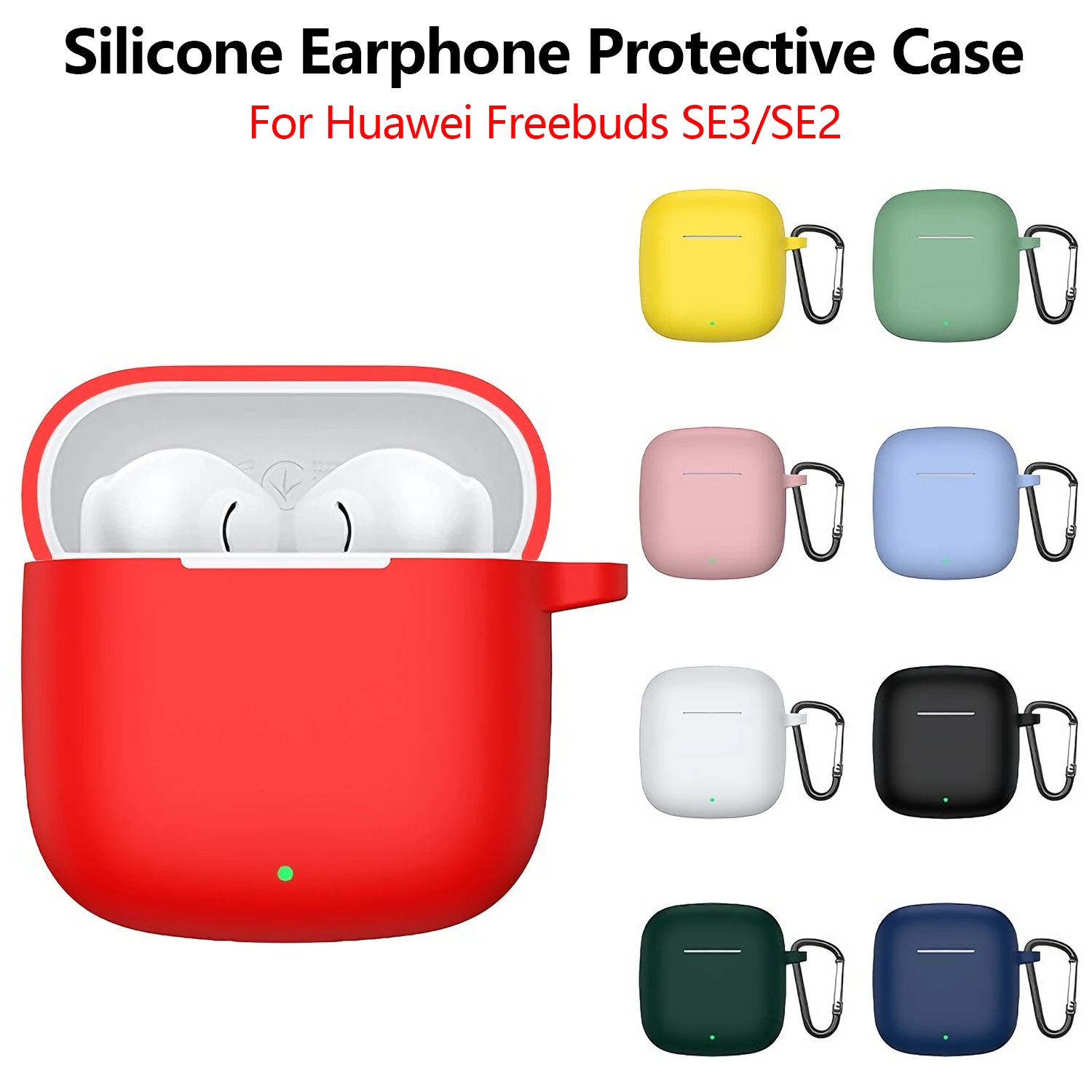 For Huawei Freebuds SE3 SE2 Case Silicone Soft Cover Simple Shockproof Anti-drop Protective Shell Earphone Box Storage Bag Skin