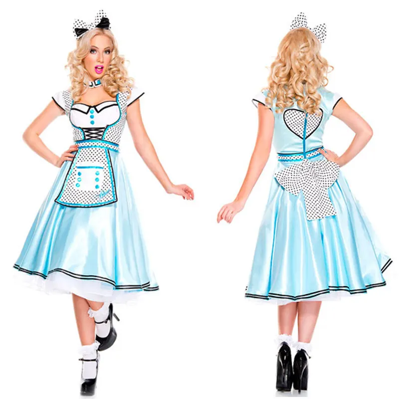 

Adult Alice in Wonderland loween Costume New Arrival Maidsuit Performance Clothes Role-plang Cosplay Traditional Chinese...