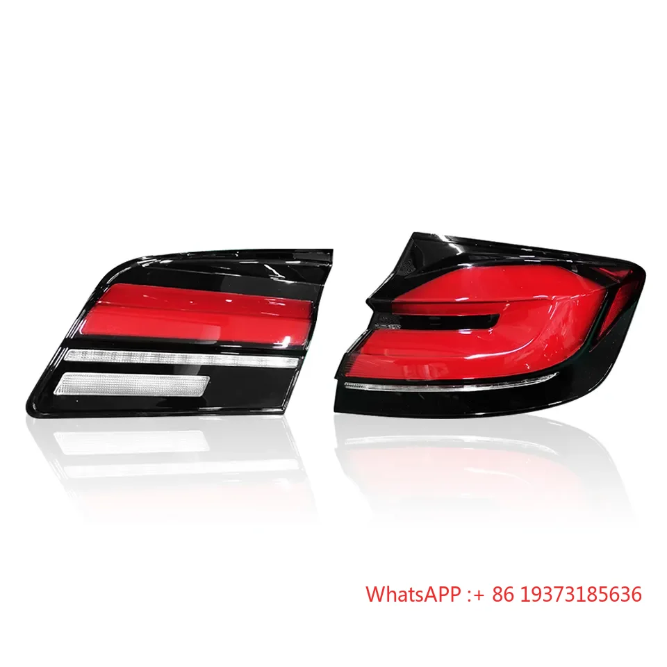 For BMW 5 Series 2011-2016 F10 Car Taillights Full LED Xenon Upgrade Dynamic Facelift Design Red Lens Sequential Rear Light Used