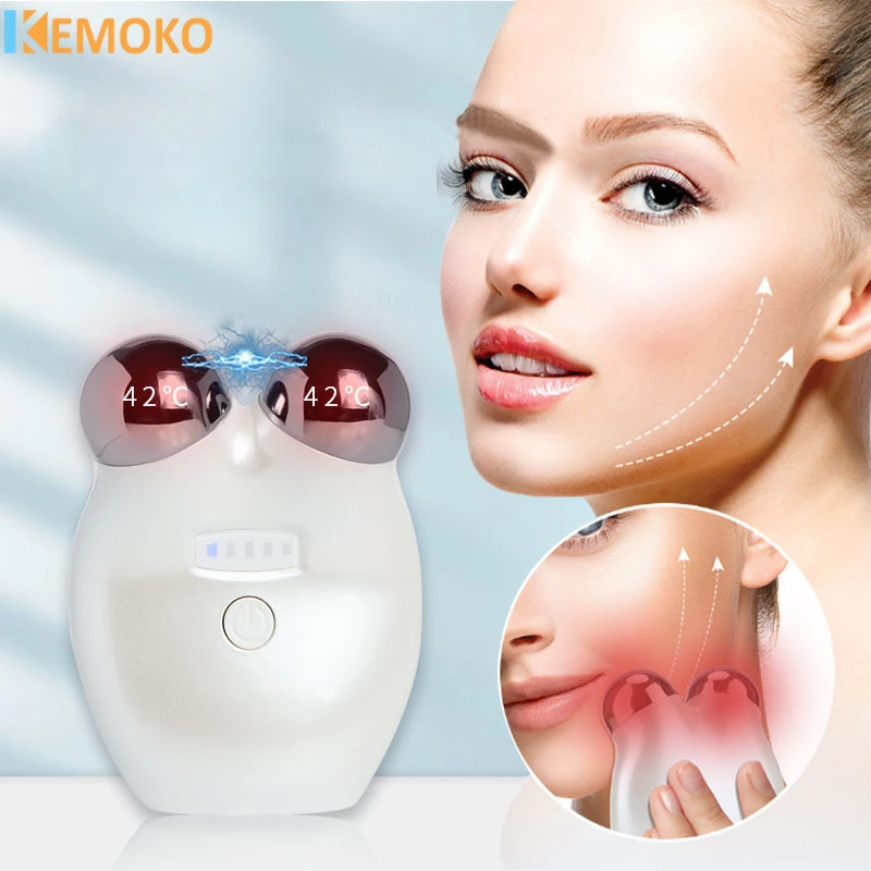 Facial Massage 3D Facial EMS Micro Current Meter Skin Rejuvenation Introduction Device Lifting V-Facial Massage Device Skin Care