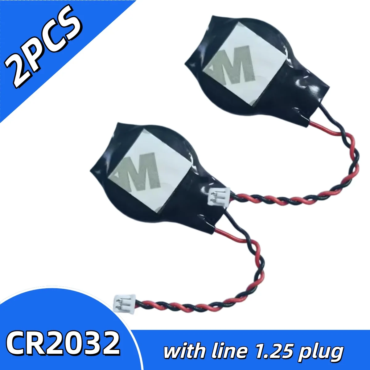 1-10Pcs CR2032W CR2032 with line 1.25 plug BIOS coms Button Cell Battery lithium battery for Notebook motherboard High-Capacity