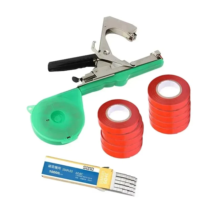 Dropship Perfacility Plant Tying Machine Vineyard Tool for Grapes Tomatoes Raspberry Ties Gardening Tape Tool with Tapes Staples