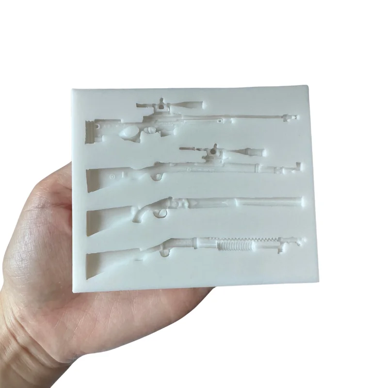 Cake Mold Boy Army Gun Silicone Mold Fondant mould sugar craft Clay cake decorating animal mould baking tool DIY