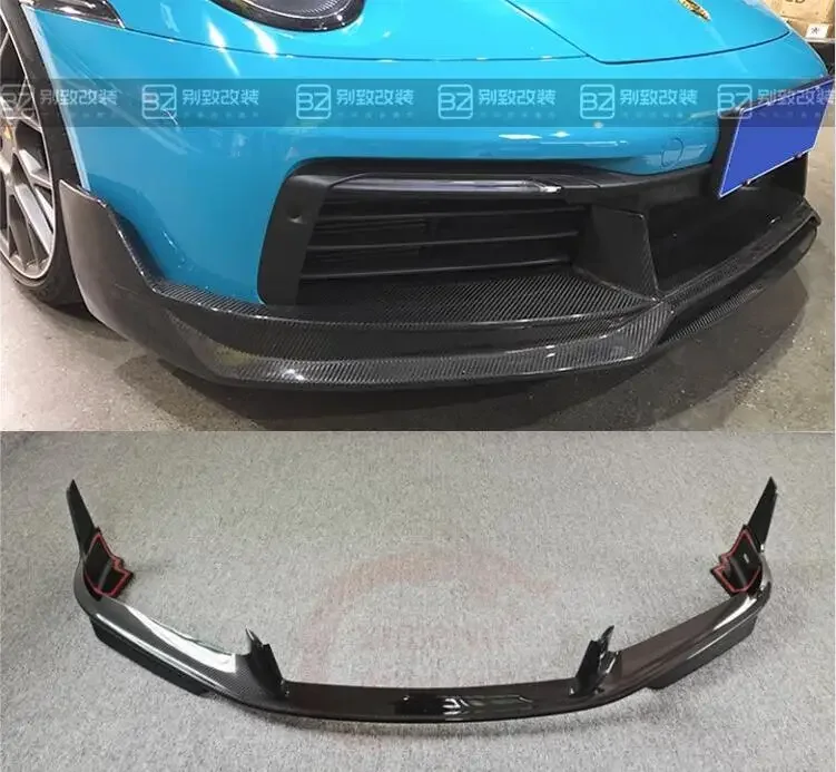 

REAL CARBON FIBER Front & Rear Bumper Lip Spoiler Trunk Diffuser Cover For Porsche 911 992 Turbo S 2019 2020 2021 2022 2023