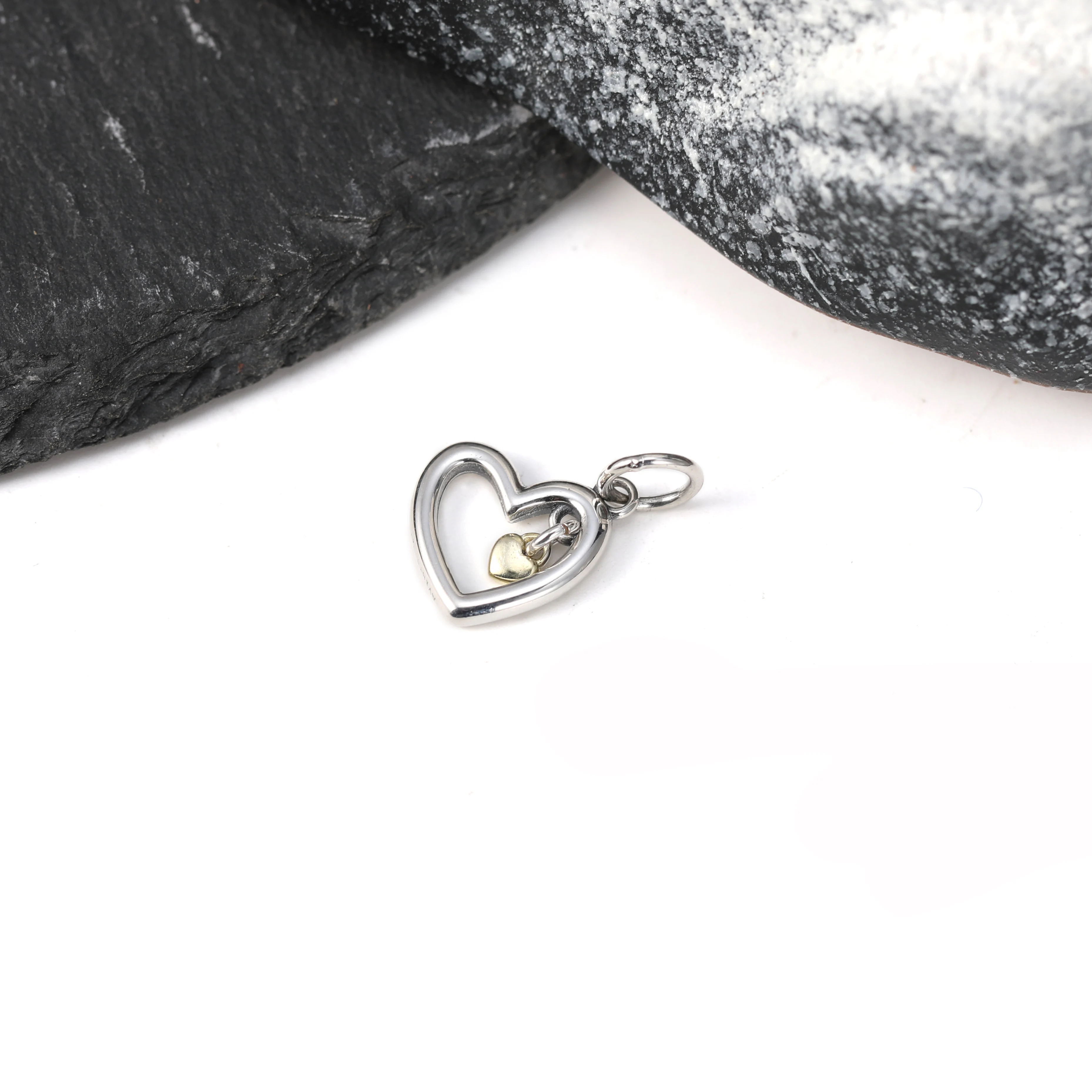 

DJ348 genuine 925 sterling silver fashionable and exquisite keychain accessory, The subtle joy in my heart pendant