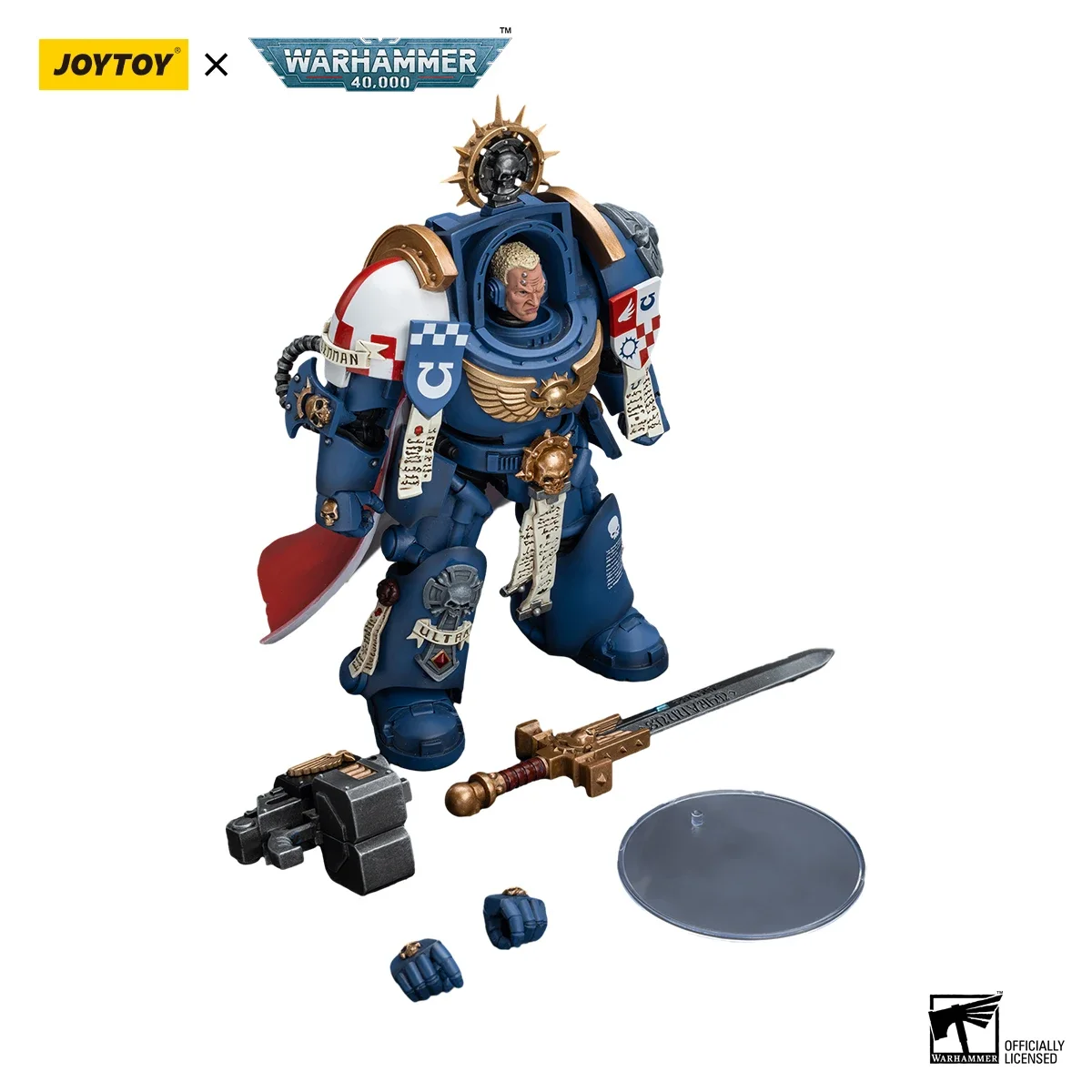 JOYTOY Warhammer 40k 1/18 Action Figures Anime 14.3cm Ultramarines Terminator Captain Severus Agemman Model Toys