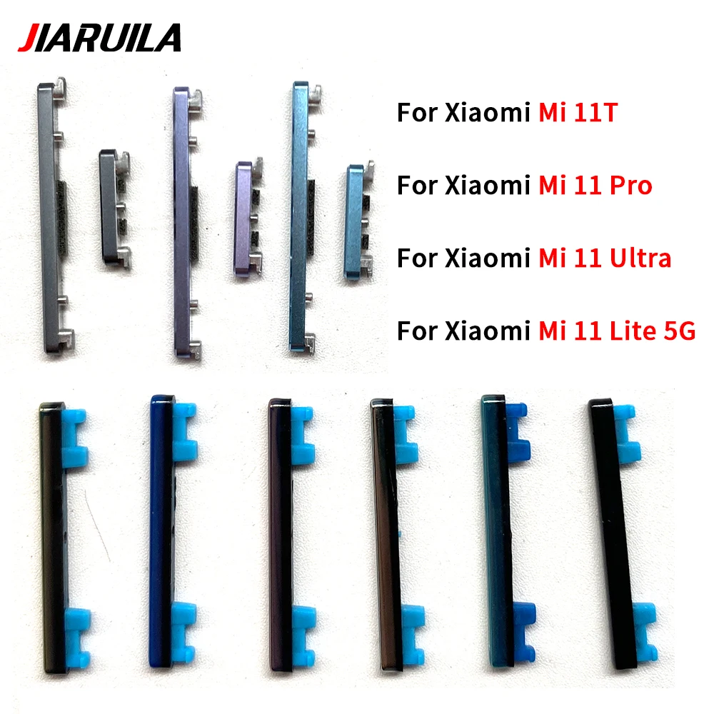 20Pcs，For Xiaomi Mi 11 Lite 5G / 11 Pro Ultra / 11T Power Side Keys Power and Volume Buttons Replacement