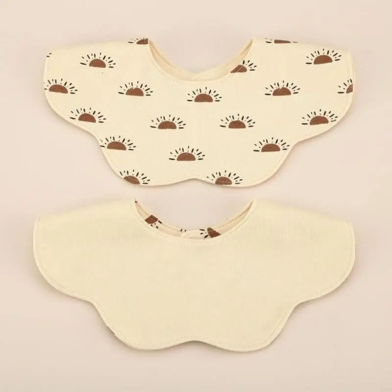 R66D Perlindungan Bib Bayi Mengiler 360 Katun Reversibel untuk Waktu Menyusui Dua Sisi