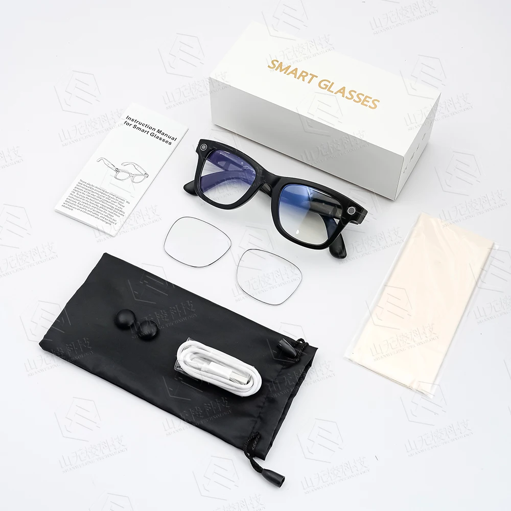 نظارات W610 الذكية مع BT Call 800W Video Wi-Fi Transfer نظارات شمسية خارجية لتسجيل الصوت AI سماعة رأس ذكية يمكن ارتداؤها #3