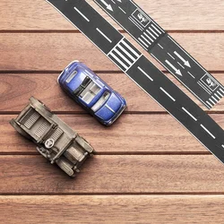 100CM Adhesive Road Sticker Vehicle Toy Car for Miniature City Street Scene Traffic Route 1:25 1:50 1:100 Model Railway Layout