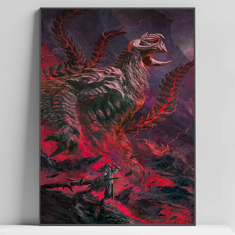 

Game Monster Hunter Wilds Poster Interior Paintings Room Decorations Posters for Wall Decoration Painting Bedroom Decor Gift