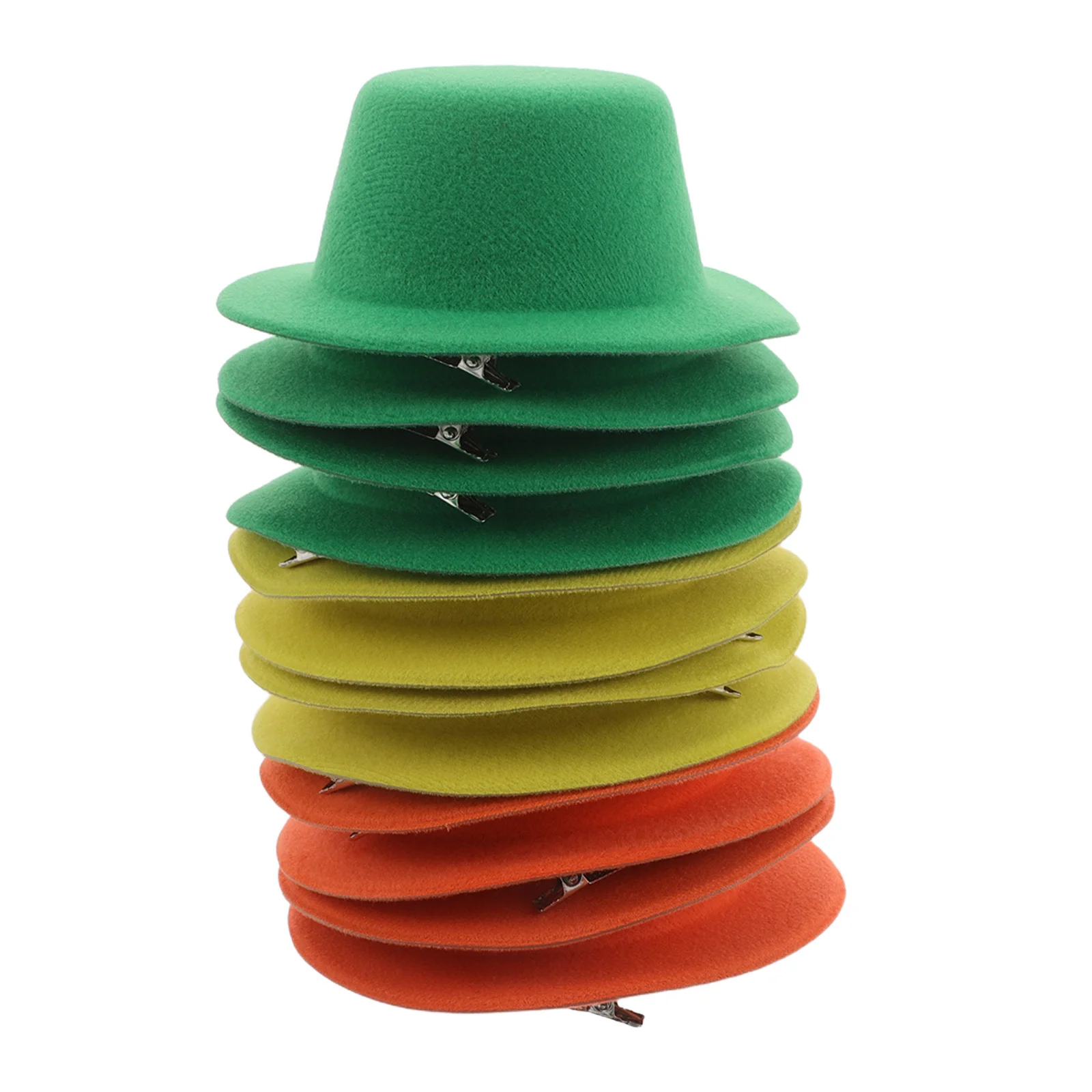 

12Pcs Children Mini Top Hat Hair Clips Cute Western Duckbill Hair Barrette Party Dress-Up Accessories Clip on Hat