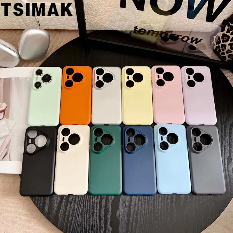 Fundas para Huawei Pura 70 Pro funda Original de silicona sensación sedosa funda suave para Huawei Pura 80 Ultra Pura 70 Pro Plus fundas de teléfono