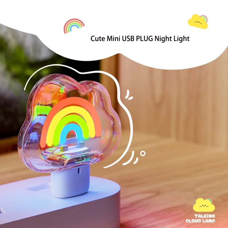 

LED Mini USB Night Light Plug in Nightlight Warm White USB Atmosphere Lamp for Bedroom Bathroom Hallway Kitchen Car USB Light