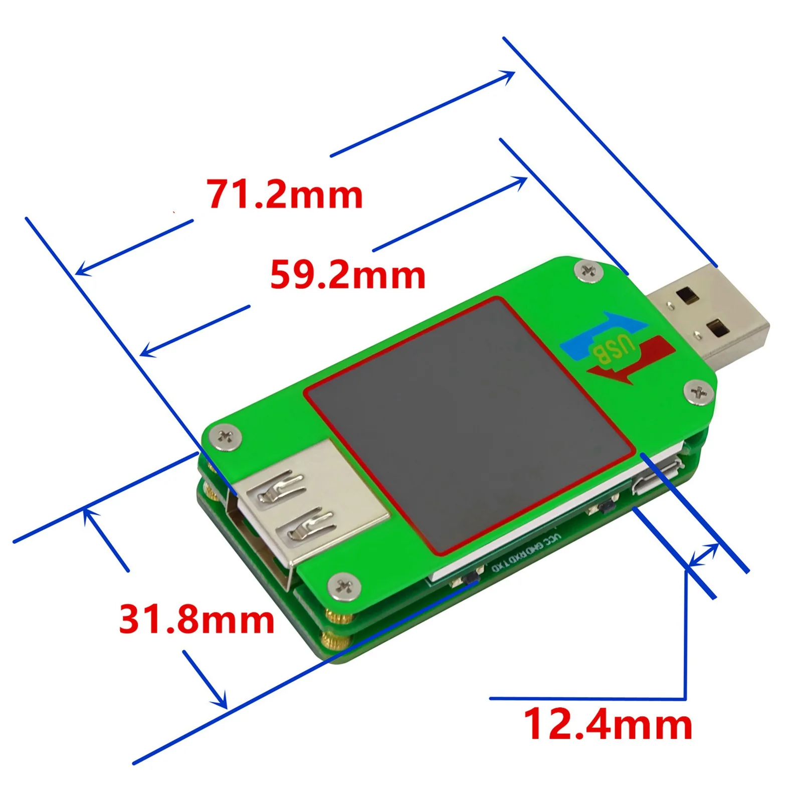 2Hz RUIDENG UM24/UM24C With bluetooth USB 2.0 Color LCD Display Tester Voltage Current Meter 4.50-24.00V Multimeters