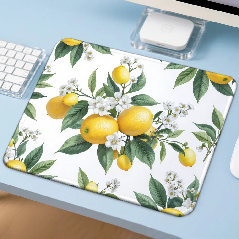 MosepadLemon flowers and fruits Computer Mat Desk Accessories Pc Gamer  Mousepad  Game Mats Mouse Anime Mause Table Decoration