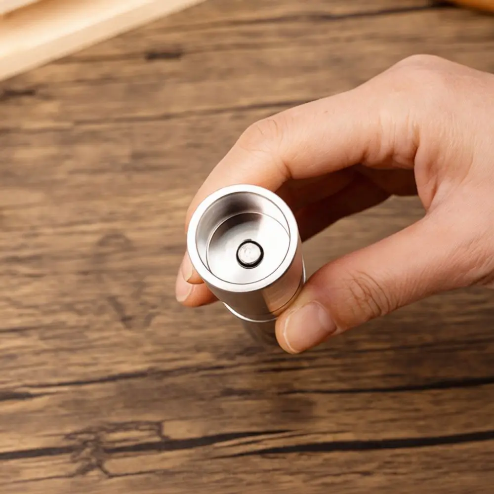 Stainless Steel Manual Pepper Grinder Thumb Press Mill Practical Kitchen Cooking Tool Modern Compact Spice Grinding Device