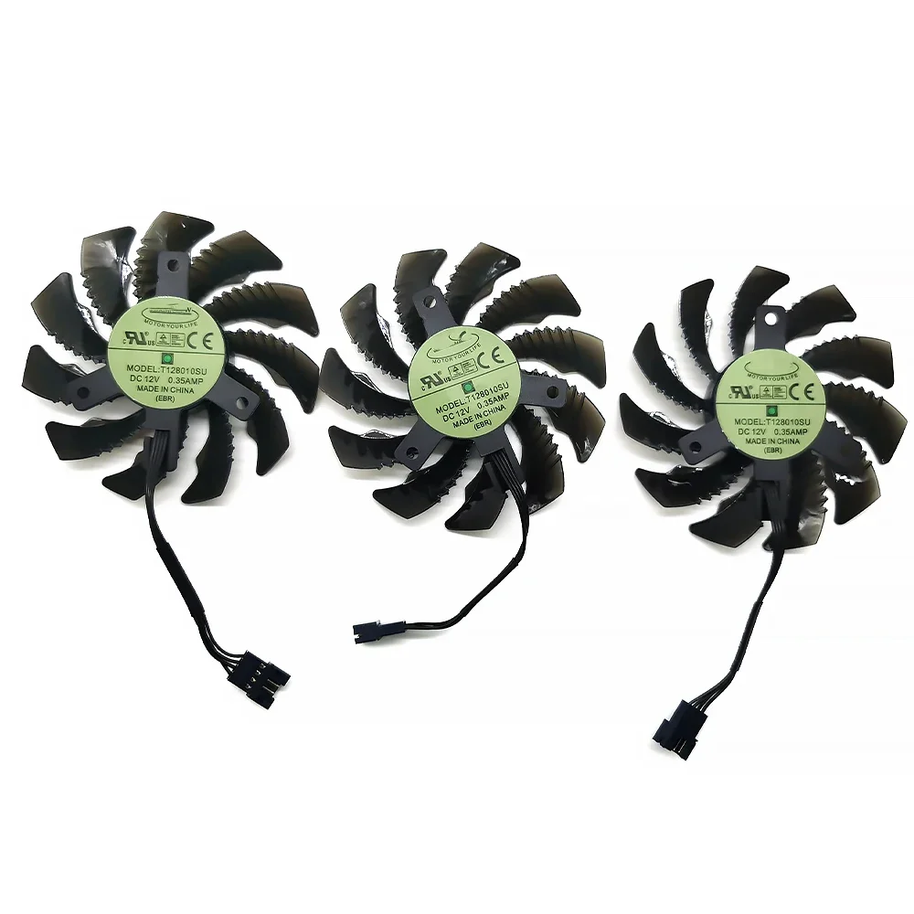 75MM PLD08010S12HH T128010SU For Gigabyte GTX960 GTX970 GTX980 GTX 980TI 760 670 580 R9 290X Graphics Card Cooler Fan