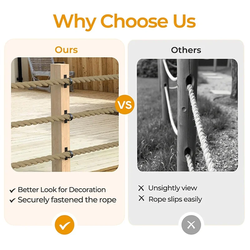 Der neue Rope End Snap 5er-Pack mit Kreuzschraubensicherung – Edelstahl-Seilkappe, Abdeckung und Unterstützung für Hanfrope