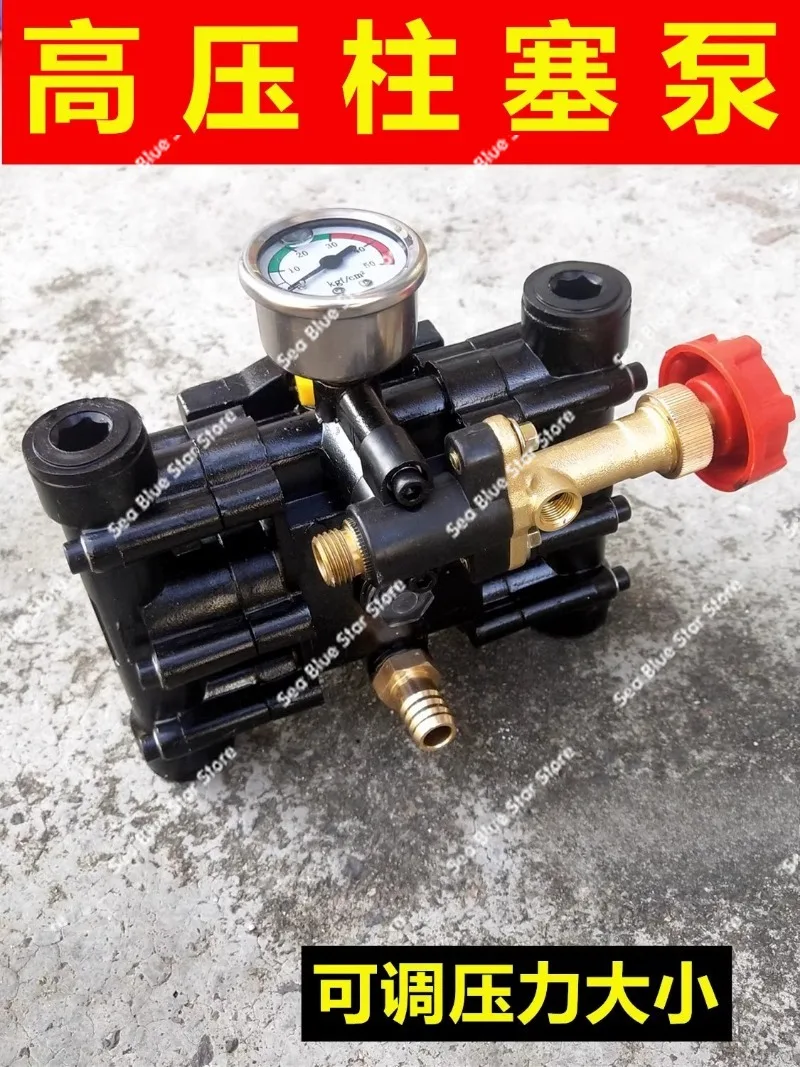 Sprayer accessories  double cylinder plunger pump pump head drug dispenser water pump high pressure car wash self-primi
