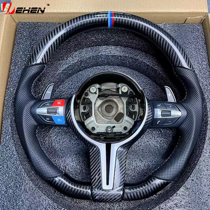 For BMW F10 F20 F30 F15 F16 F25 F26 F22 F32 F02 F12 F33 F01M3 Chassis Racing Steering Wheel Carbon Fiber Steering Wheel Assembly