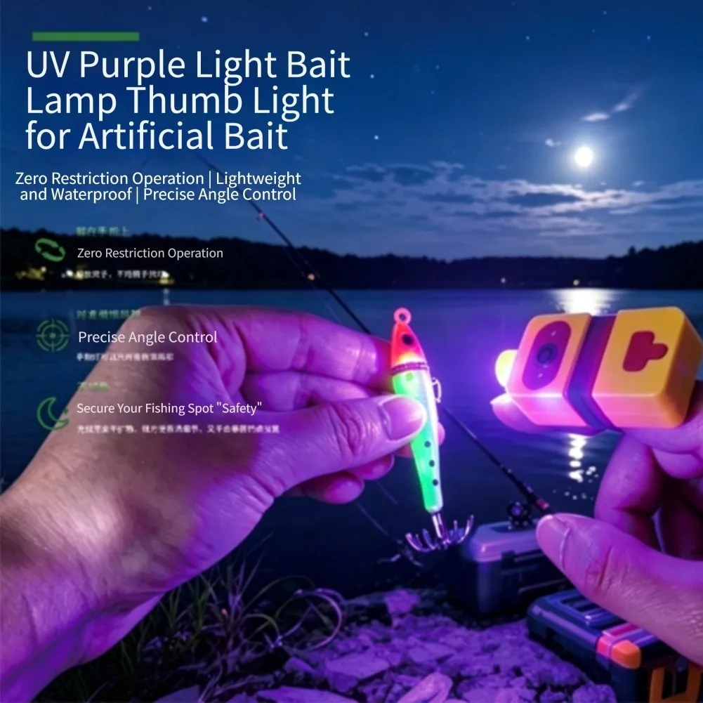 3pcs LED Thumb Light For Auto For Multi Color Charging Portable Outdoor Work Light For Fishing For Surface Fishing Accessory