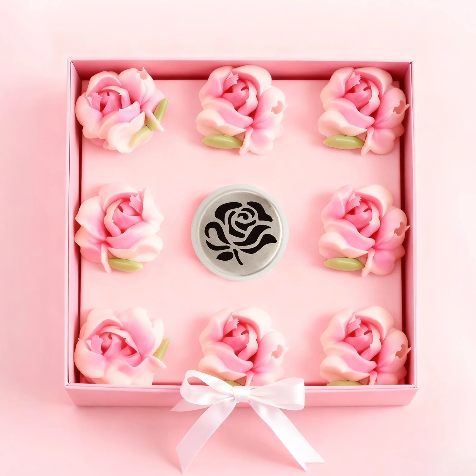New Extra Large Russian Piping Flower Nozzles Set Stainless Steel Rose Cream Piping Tips for Marshmallow Bouquets Baking Tools