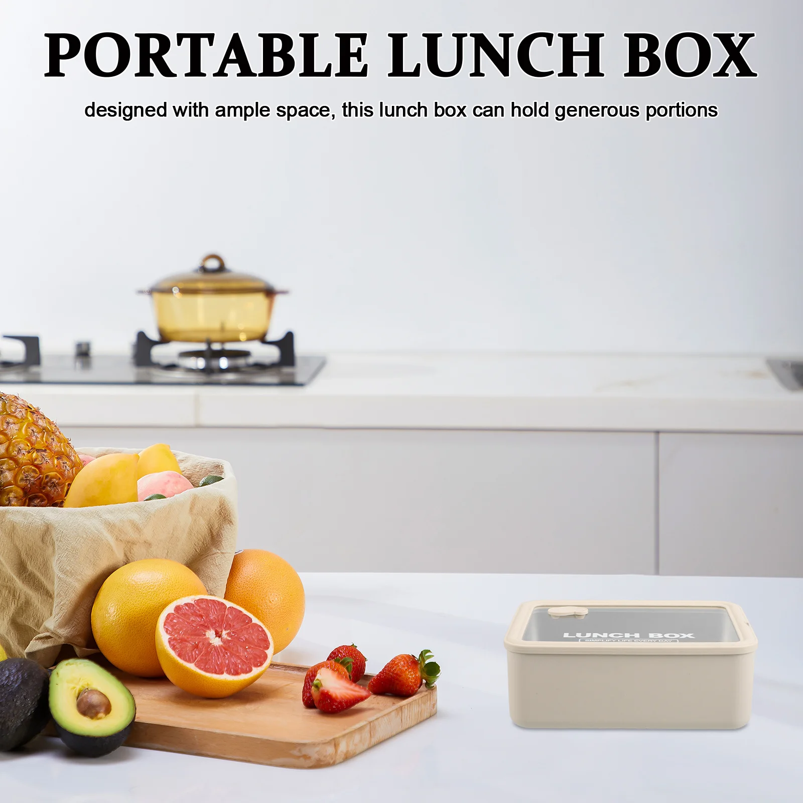 

1200Ml Stainless Steel Thermal Lunch Box with Glass Lid Heat Retaining Portable Container for Hot Food Adult Use