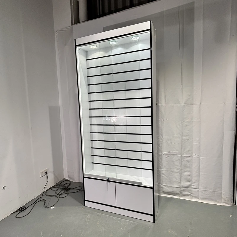 Keway Phone Display Stand Aksesoris Ponsel Rak Display Rak Furnitur Toko Ponsel dengan Lampu