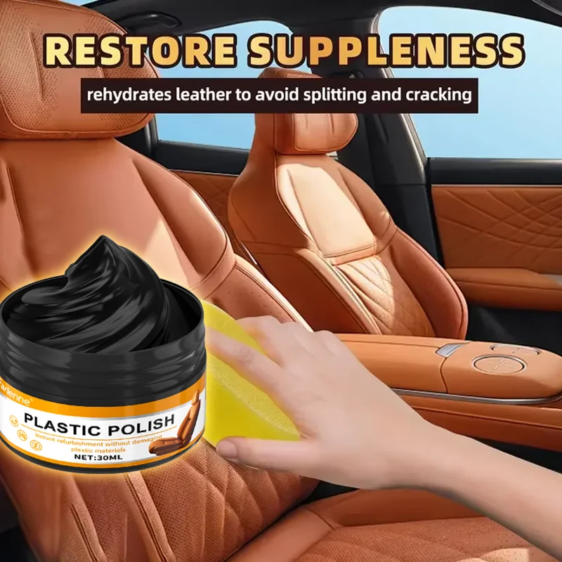 Pasta para el Cuidado del Cuero Farienne, Crema Acondicionadora Nutritiva Anti-Grietas para Asientos de Auto, Sofás, Muebles para el Hogar, 30ml