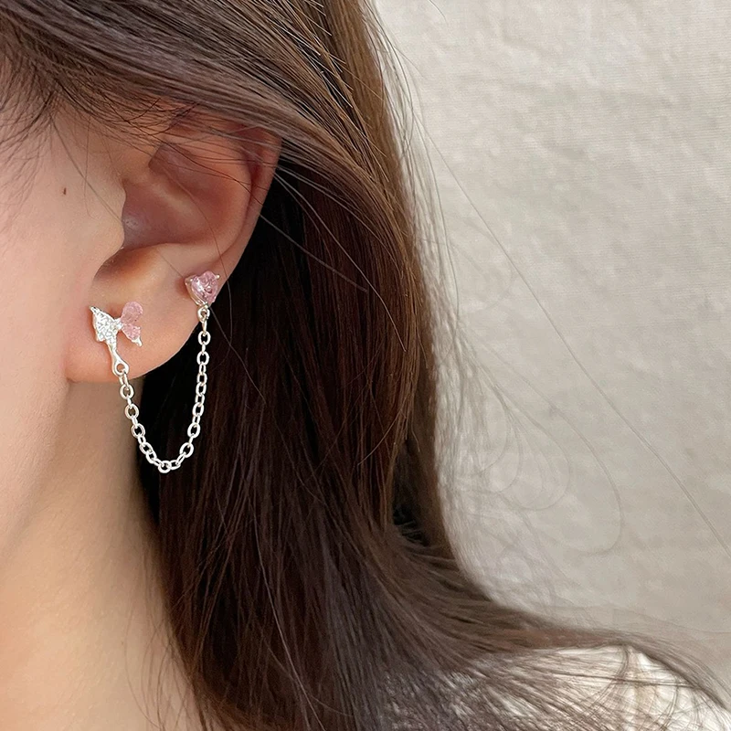 6Pcs Fashion Sweet Heart Stud Earrings For Women Girls Personality Fashion Temperament Earrings Jewelry Accessories Gifts