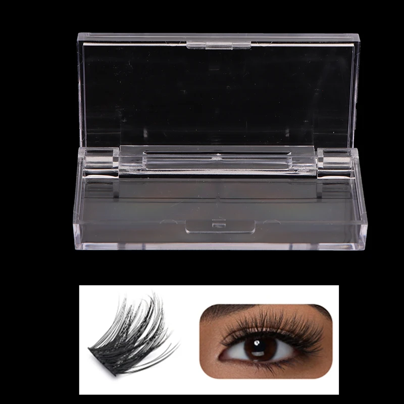 อะคริลิคแบบพกพาขนตาปลอมกล่อง Travel Empty Lashes ผู้ถือคอนเทนเนอร์จัดเก็บ Make Up Tools Lash อุปกรณ์