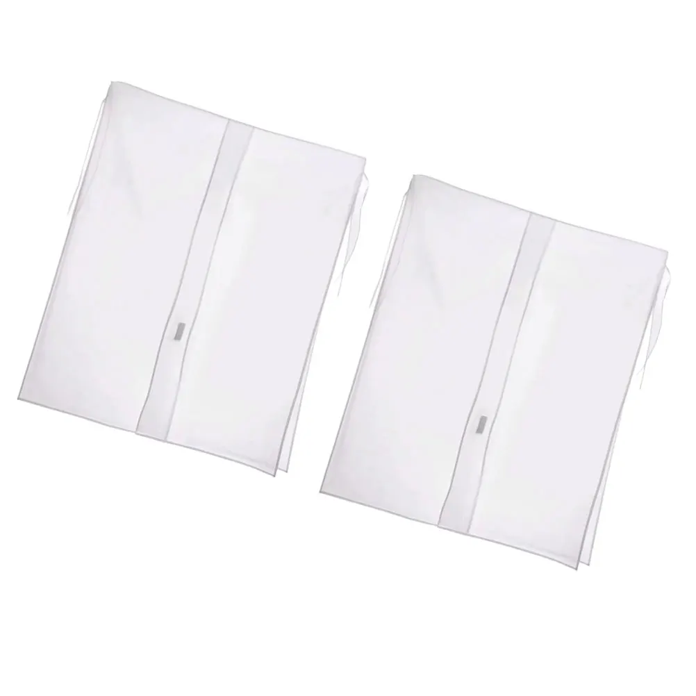 

2Pcs Suit Formal Dress Storage Bag Premium Non-woven Dustproof Travel Storage Clothes Cover Foldable Portable Garment Bag