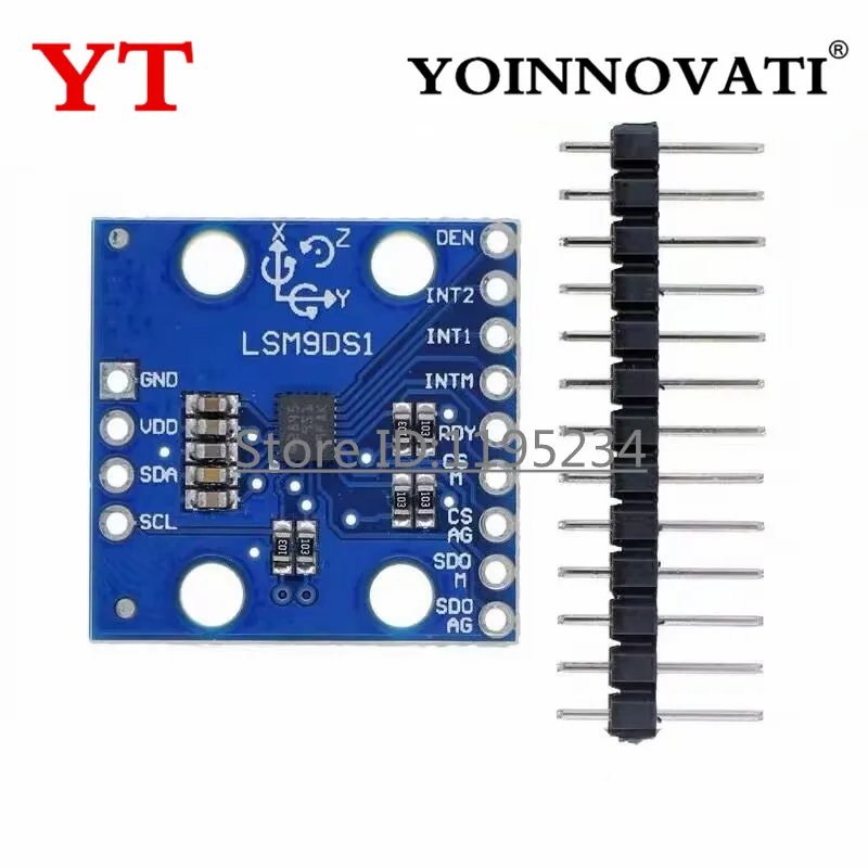 LSM9DS1 Nine-axis Electronic Compass Acceleration Gyroscope High-precision Sensor Module SPI For Arduino