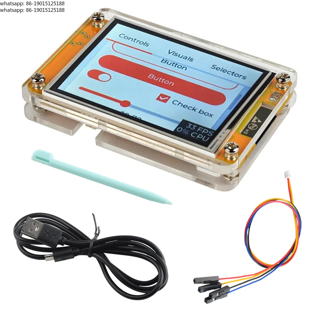 

2.8'' ESP32 Module LCD Display + Acrylic Case, Dual-core ESP32-2432S028R WIFI+BT, 240X320 TFT ILI9341 Driver Resistive Touchscre