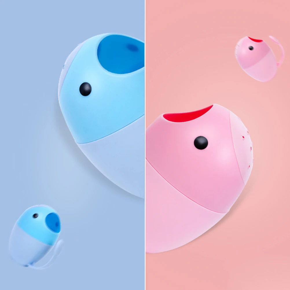 ملعقة مياه استحمام للأطفال على شكل بيضة، كوب غسيل حمام وردي، تصميم كبير لحقن الفم، مغرفة مياه، حاوية شطف الشامبو للسفر المنزلي