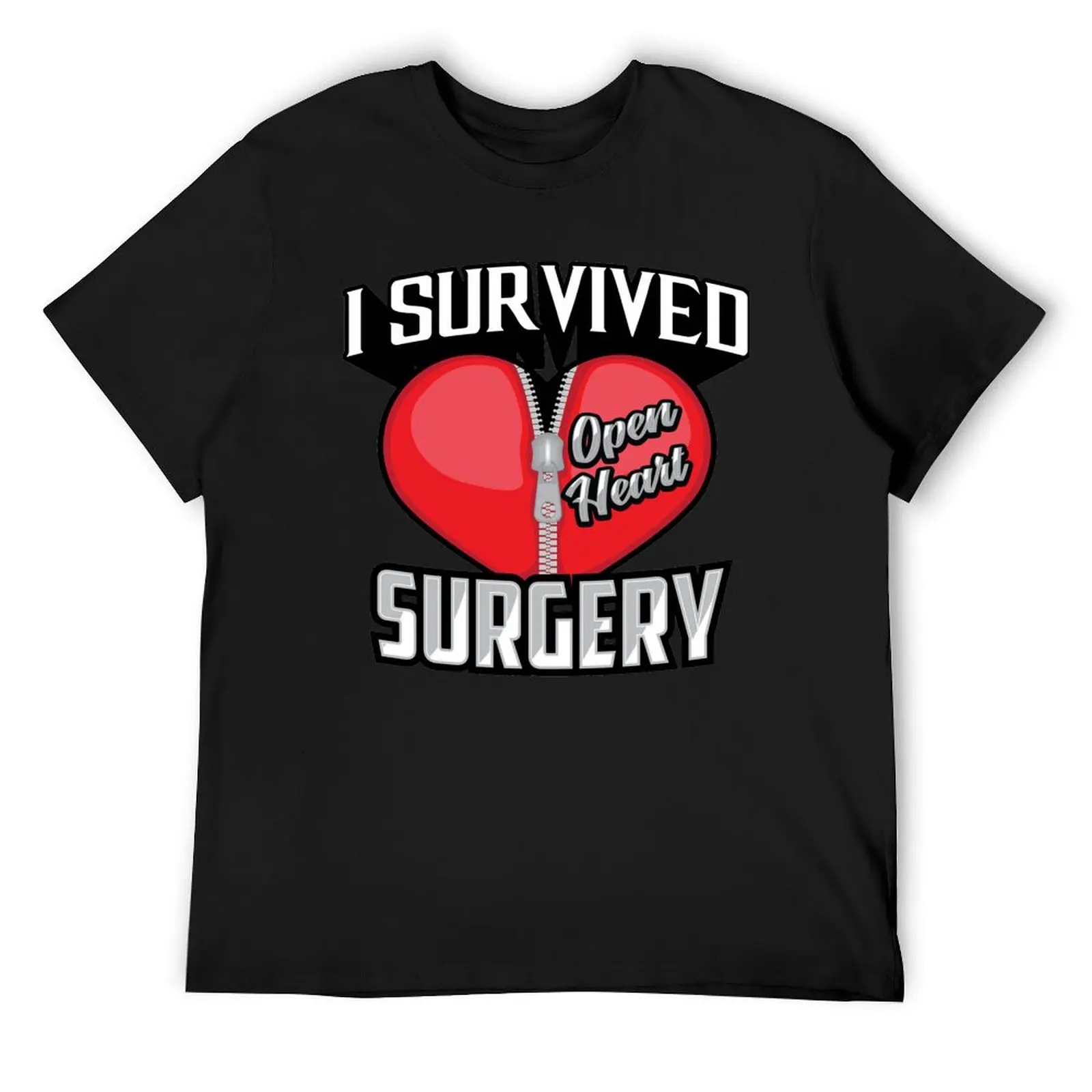 Cute Stylistic I Survived Open Heart Surgery Art Gift T-Shirt anime korean fashion funny t shirts for men