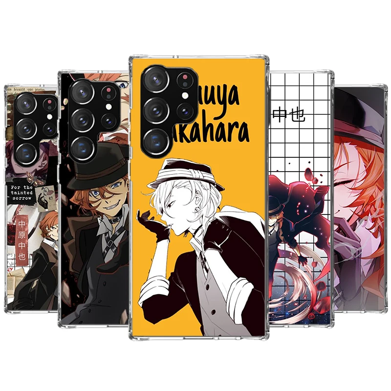 Bungo Stray Dogs Nakahara Chuuya Phone Case For Samsung Galaxy S24 S23 S22 Ultra S21 S20 FE S10 Plus S9 + Transparent Print Shel