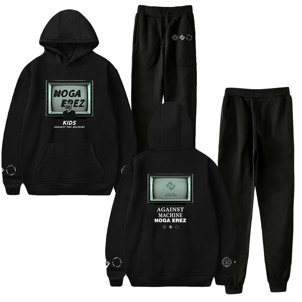 Noga Erez KIDS Against The Machine Hoodie Jogger Pants Two Piece Set Sweatshirts+Sweatpants 2032 World Tour Women Men's Set