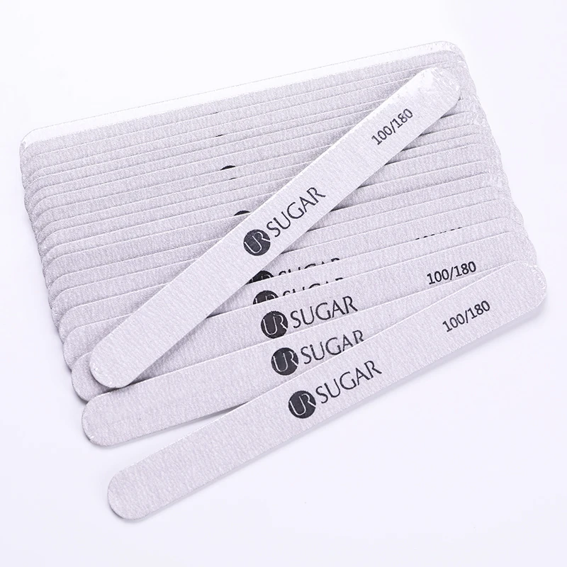 UR SUGAR 1/5Pcs Nail File Set 100/180 Wooden Sanding Buffer Block Washable Pedicure Manicure UV Gel Nail Polish Remove File Tool