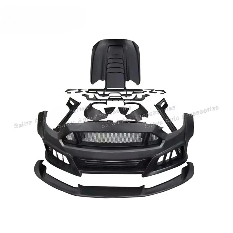 

Wide-body Kit 2015-2017 Hood Bumper Lip Splitter Side Skirts Spoiler 1 Set for Fords Mustang GT500