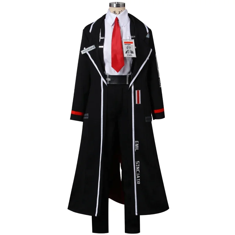 Limbus Company-Sinclair fantasia cosplay para homens e mulheres, roupas de festa Halloween, casaco longo, camisa, calças, terno uniforme, peruca personalizada