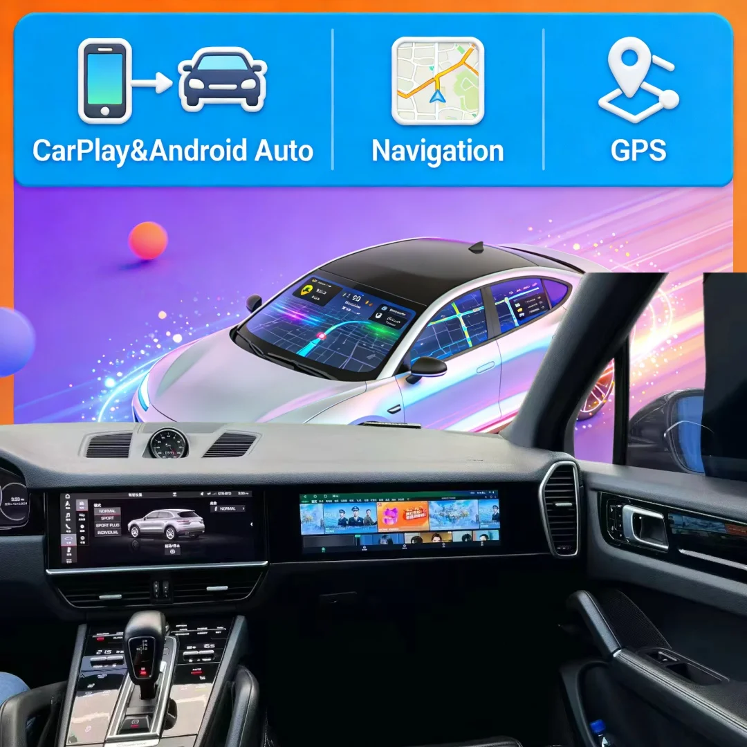 

16-дюймовый смарт-экран Co-pilot на Android для Porsche Cayenne 2018-2023, GPS-навигатор, мультимедийный плеер, обновление CarPlay
