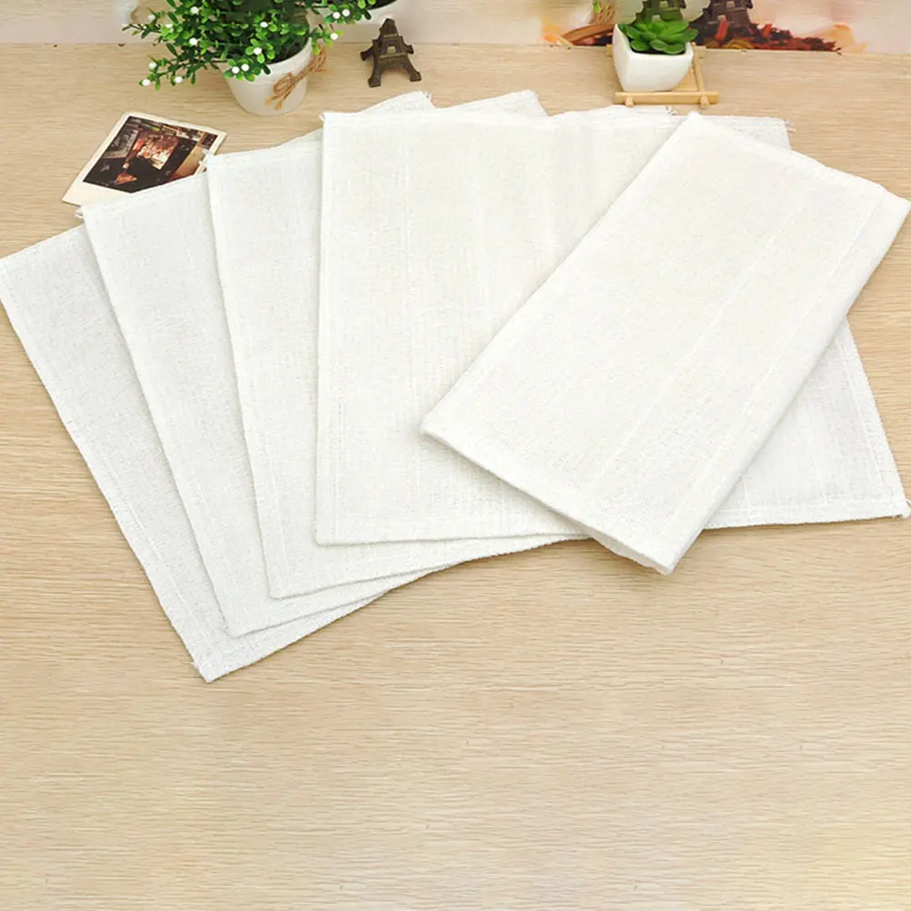 

5Pcs Wood Fiber Dish Towels Powerful Cleaning Kitchen Supplies Absorb Oil Stains Quick Decontamination Safe Material Practical