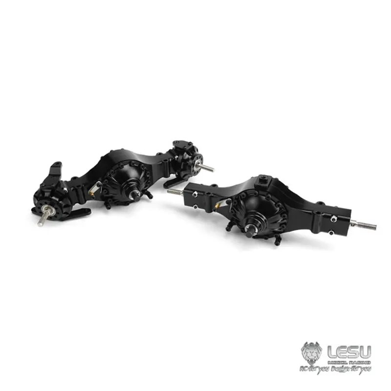 LESU 4X4 Kim Loại Trước Trục Sau Vi Phân Khóa 1/14 Máy Kéo RC Xe Tải Sơn Mô Hình Chuyên Dụng Tamiya Mô Hình TH02067