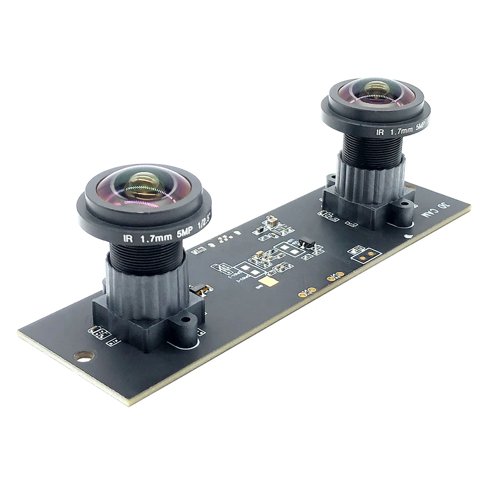 HD Non Distortion Flexible Synchronization Stereo Webcam MJPEG 30FPS USB Camera Module for 3D Video VR Virtual Reality