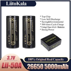 HK LiitoKala Lii-50A 26650 5000mah 26650-50A akumulator litowo-jonowy 3.7v do latarki 20A nowe opakowanie